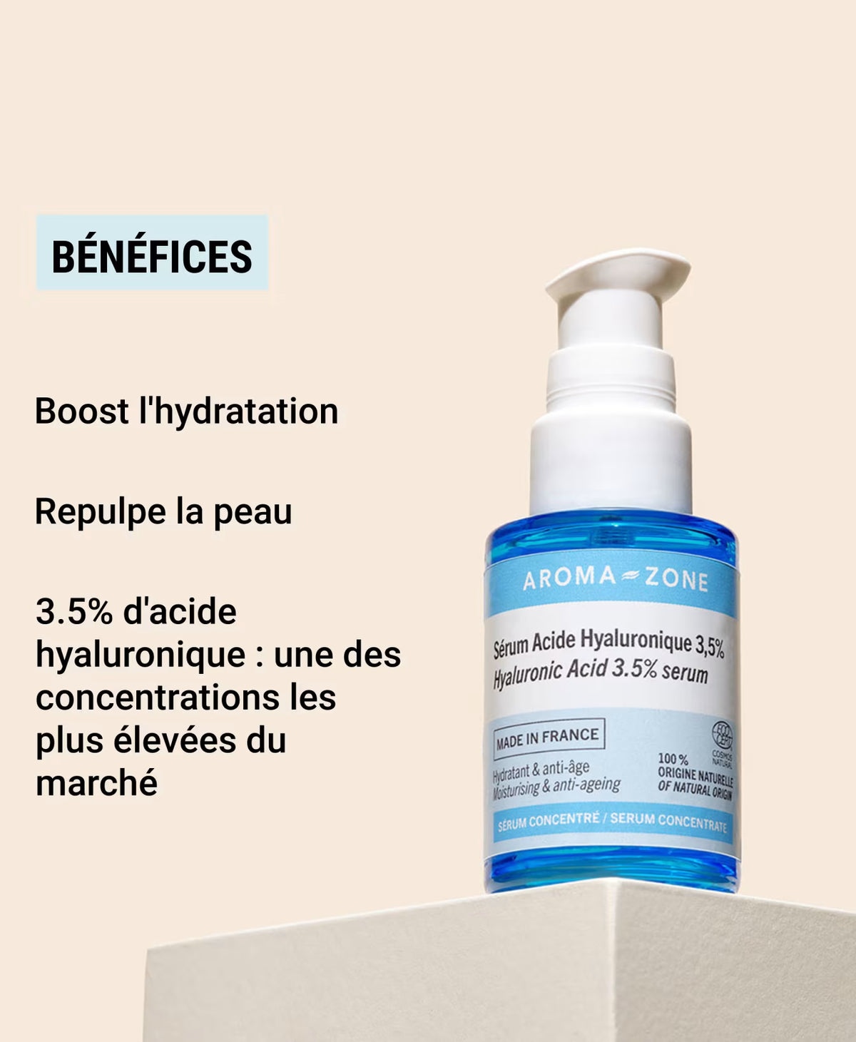 Sérum concentré d'Acide hyaluronique 3,5%
