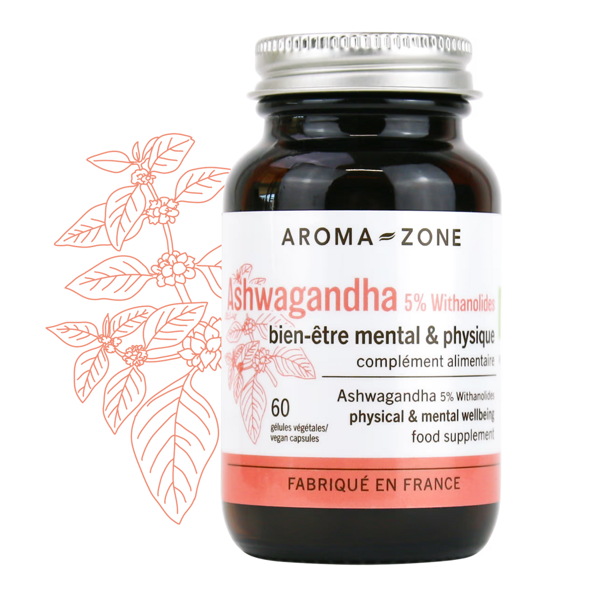 Ashwagandha BIO - 60 gélules - Complément alimentaire